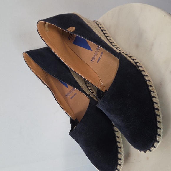 Verbenas Shoes - Verbenas Navy Suede Espadrille Wedge Shoes  Size 41